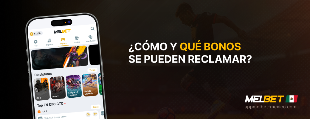 ¿Cómo y qué bonos se pueden reclamar? - App Melbet México