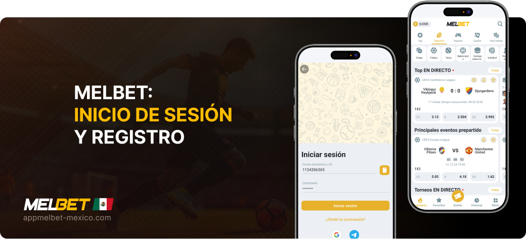 MelBet: Inicio de sesión y registro - App Melbet México