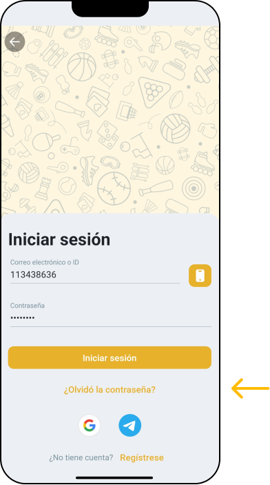 Recuperación de contraseña - App Melbet México