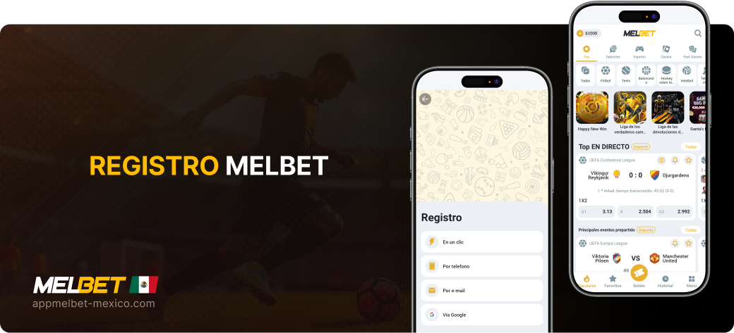 Registro MelBet - App Melbet México